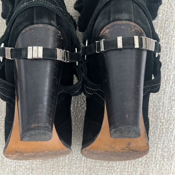 Isabel Marant Etoile Rawson Black Suede Harness Ankle Boot - Picture 4 of 5